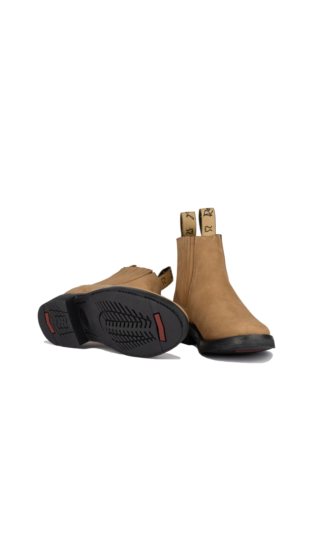 Botin charro color Arena suela hule vulcanizado Mod. Ocampo