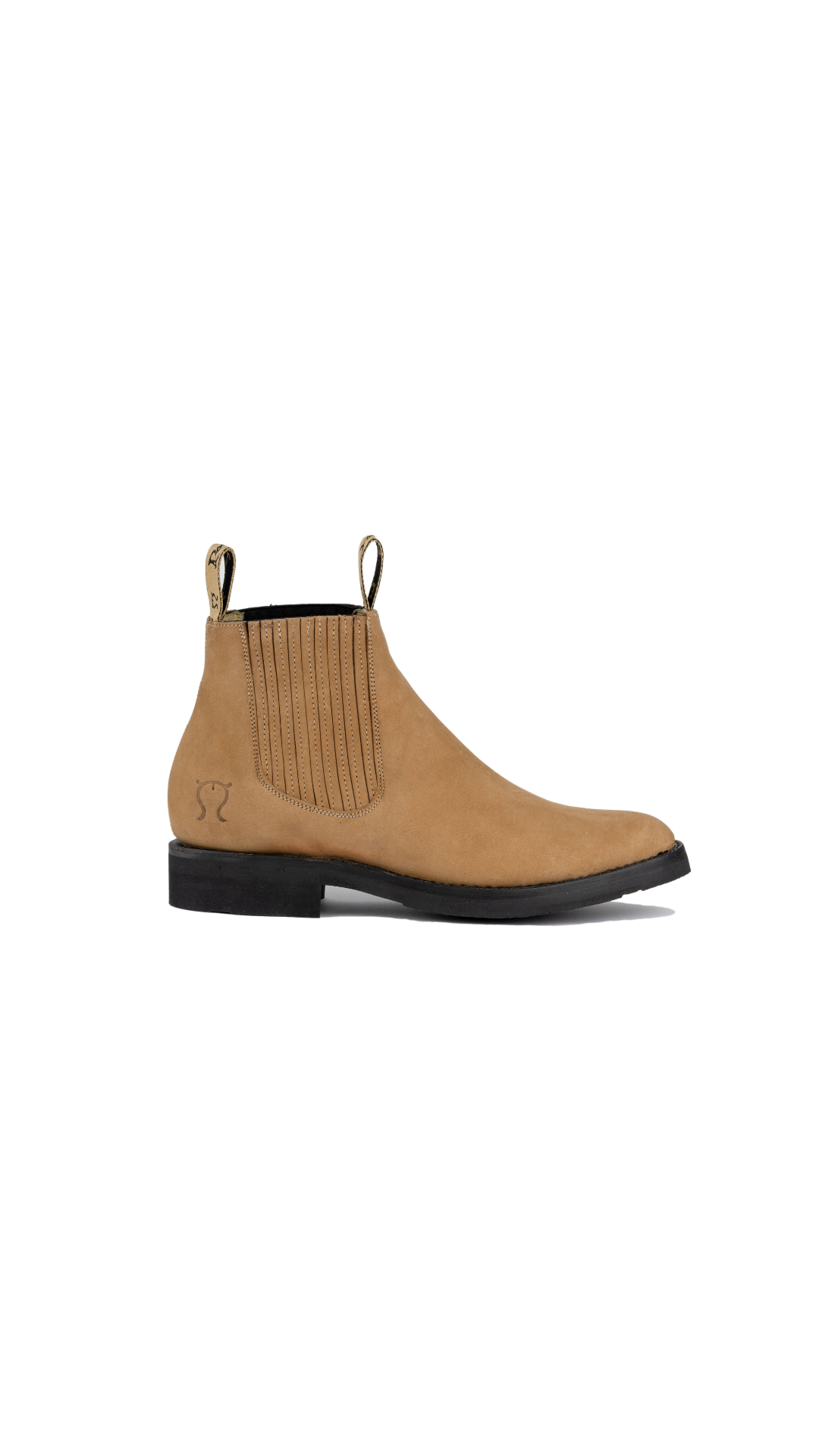 Botin charro color Arena suela hule vulcanizado Mod. Ocampo