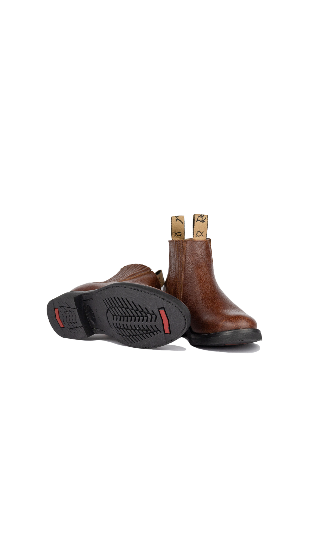 Botin charro color Nogal suela hule vulcanizado Mod. Hidalgo