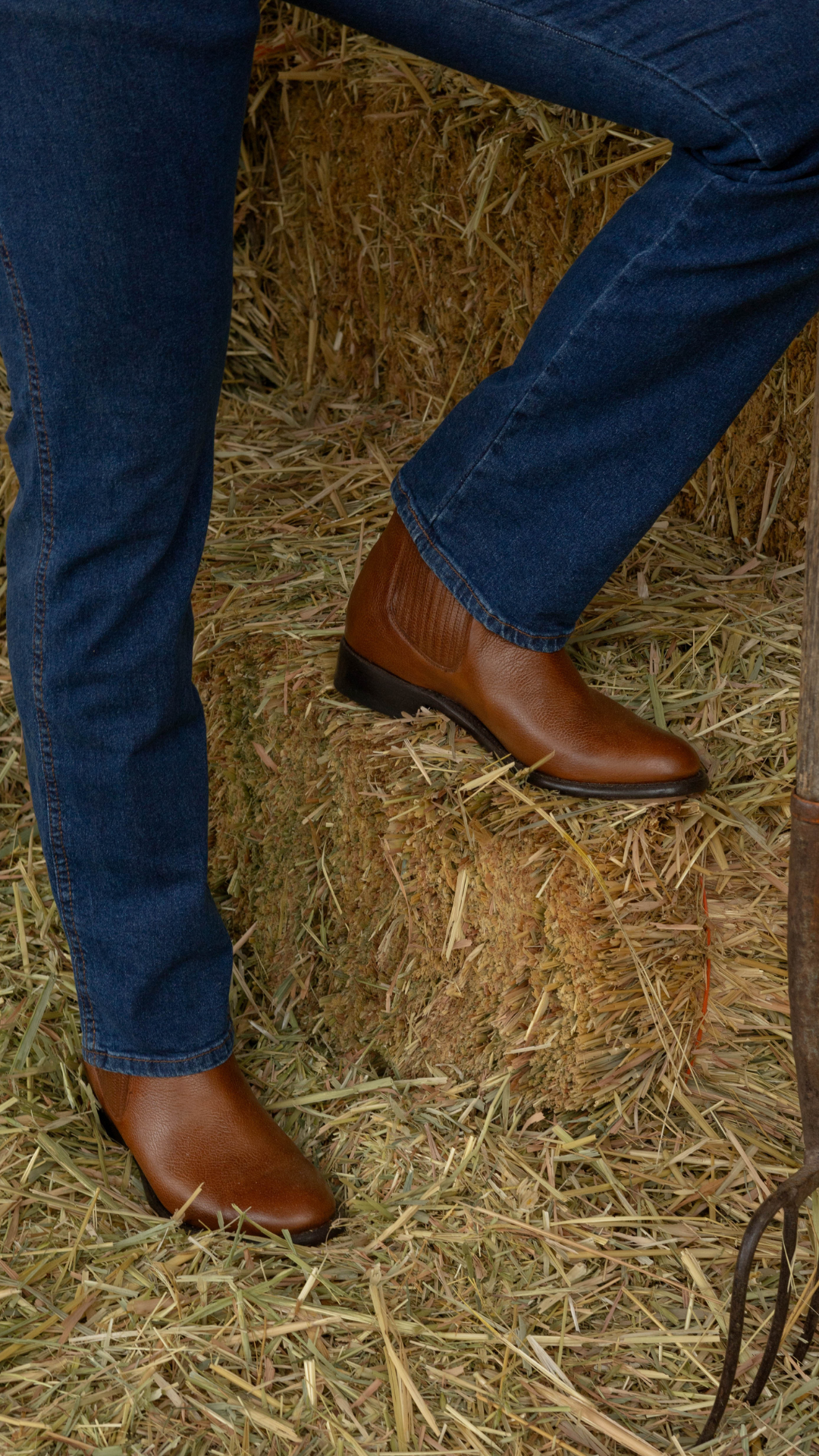 Botín Charro piel floter (H) Mod.Quiroga Nogal