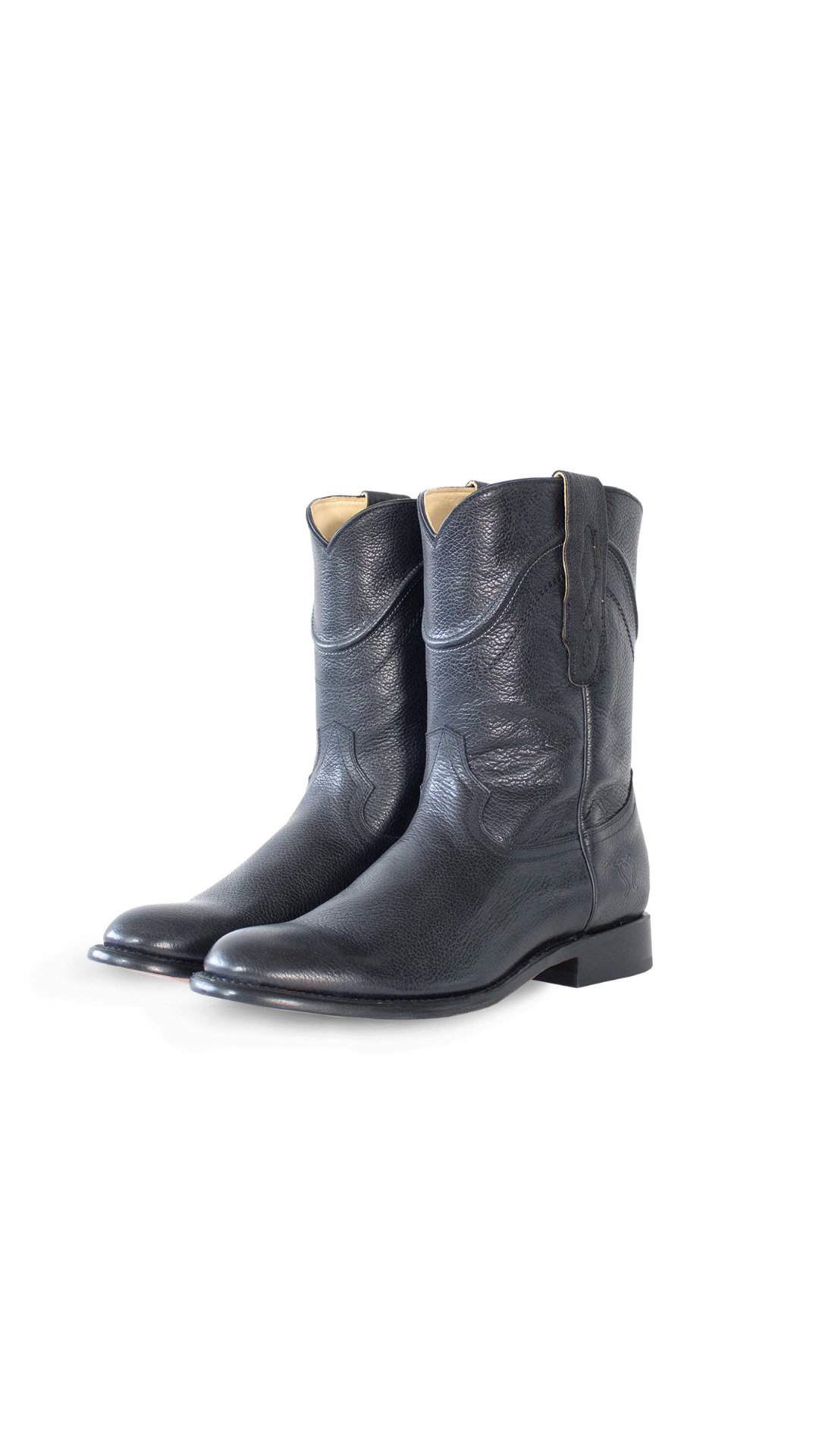 Bota Roper Vaquera Piel Negro de hombre Mod. Tacana